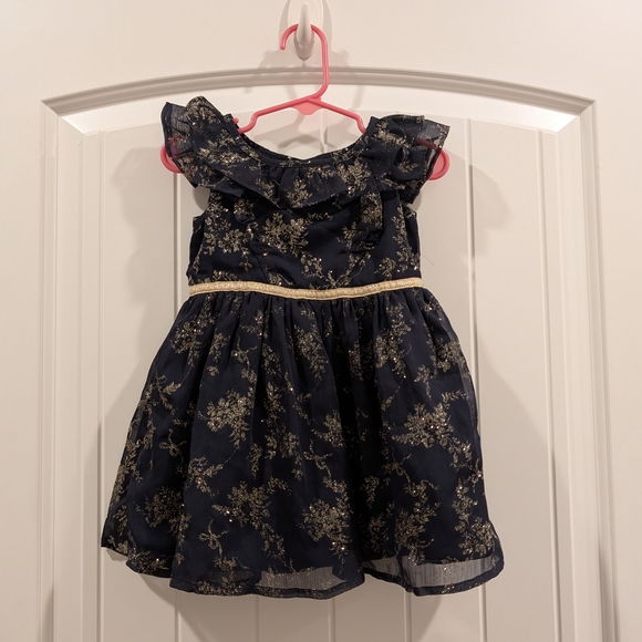 Janie and Jack Navy Floral Dress - Picture 2 of 6
